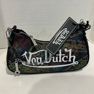 Von Dutch Neon Logo Shoulder Bag